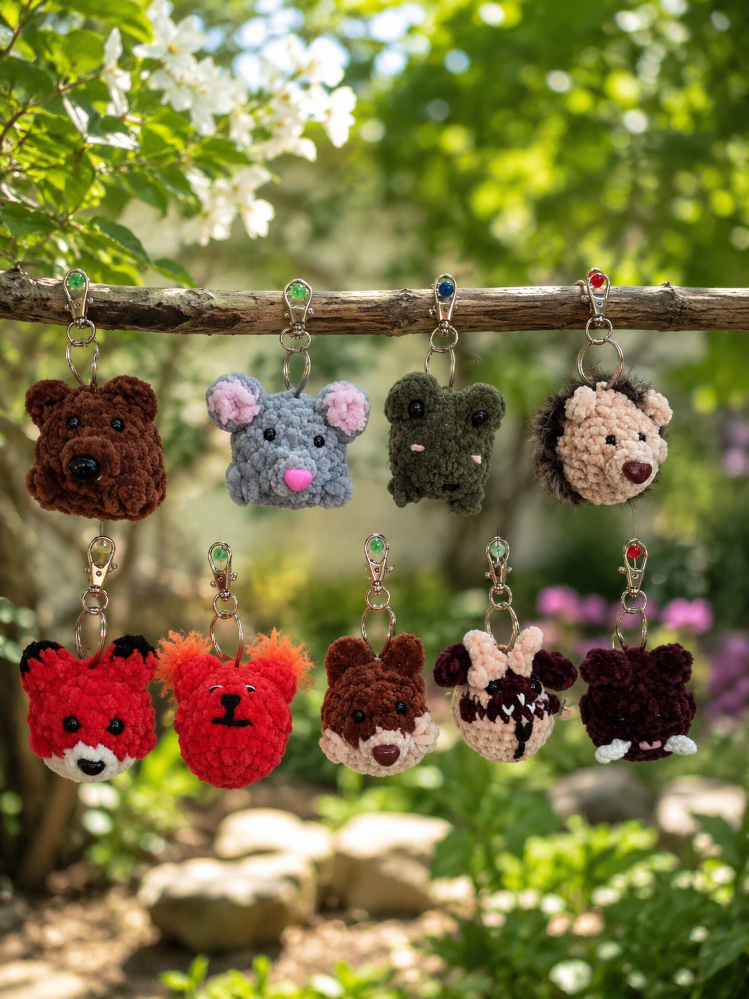 Porte clés animaux de la forêt